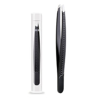 CHICPOISE - High-Precision Black Angled Eyebrow Tweezers