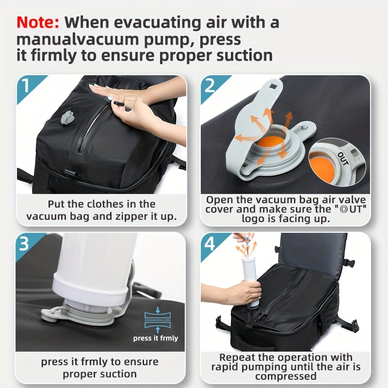 PACKSMART - Travel Vacuum Backpack Set for Men, Women, and Students