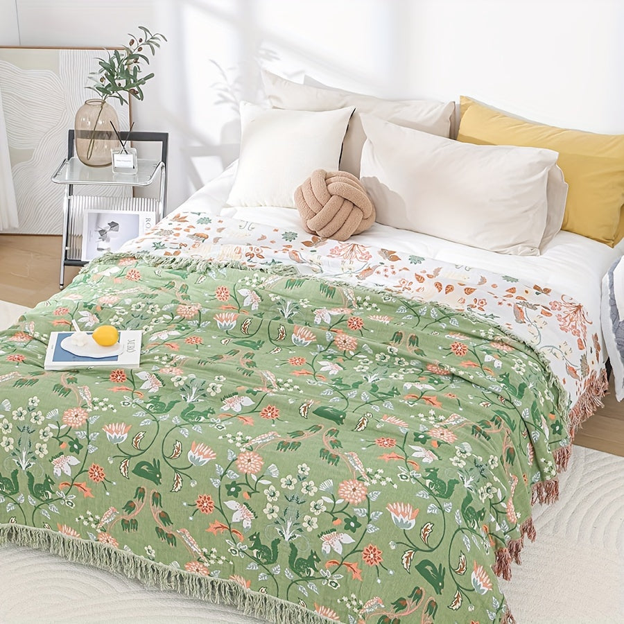 CLOUDCOVER – Lightweight Reversible Cotton Chiffon Bedspread for All-Season Comfort