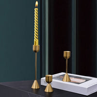 ELEGANTH - 3-Pack Copper Color U-Shaped Candlestick Holders
