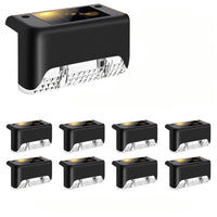 GLIMVISTA - 8pcs Solar Fence & Path Lights Waterproof Garden LEDs