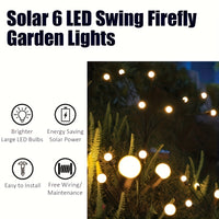 NIGHTFLARE - 6/8/10 LED Solar Firefly Ground Lights, Festival & Garden Decoration