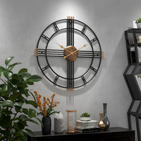 CASAELIX – Modern Minimalist Cross Wall Clock with Structured Geometric Frame and Silent Motion