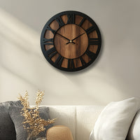 NATURISSE - Artistic Silent Wooden Wall Clock Vintage Style