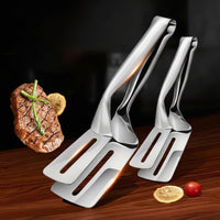 STEAKCLIP – Multi-Function Stainless Steel Tongs with Spatula Control