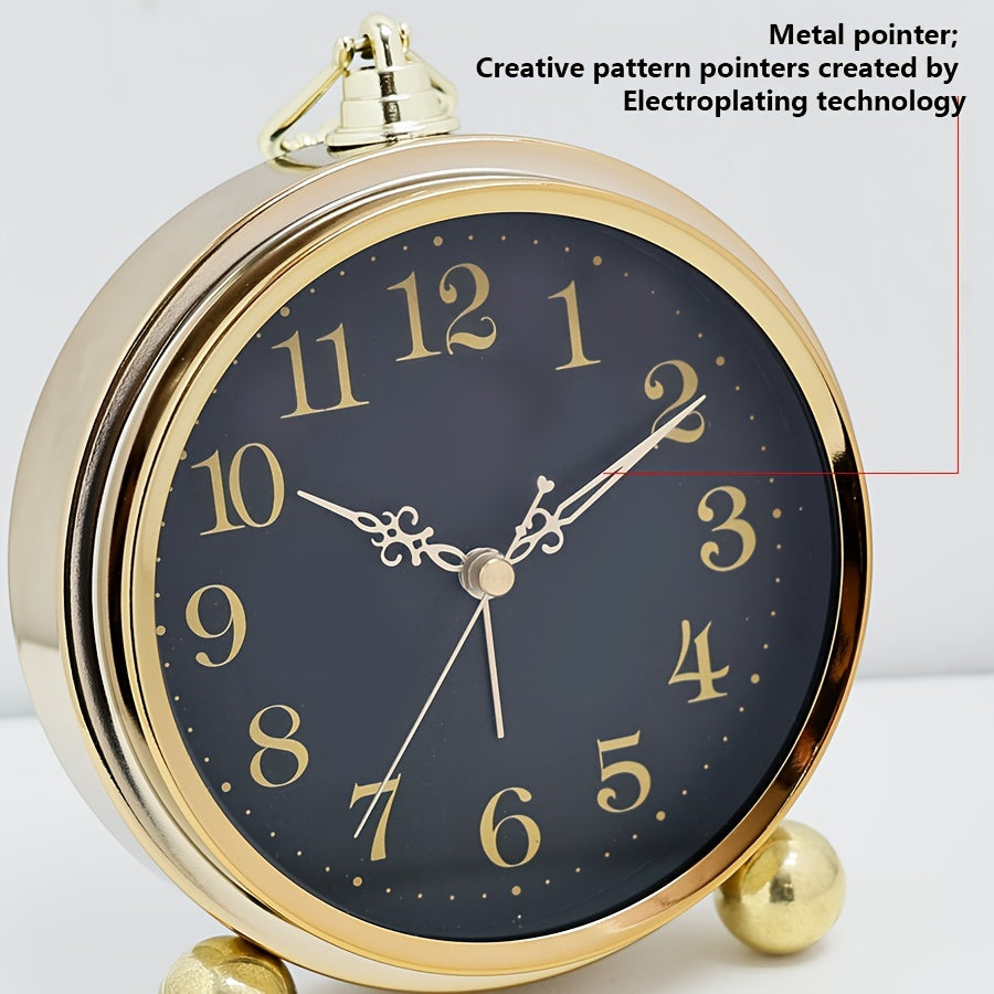 VINTERRA - Creative European Retro Desk Alarm Clock with Silent Movement