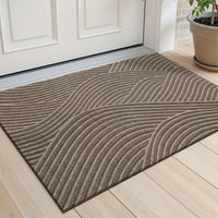 HOMEHORIZON - Geometric Striped Doormat Non-Slip Entrance Rug