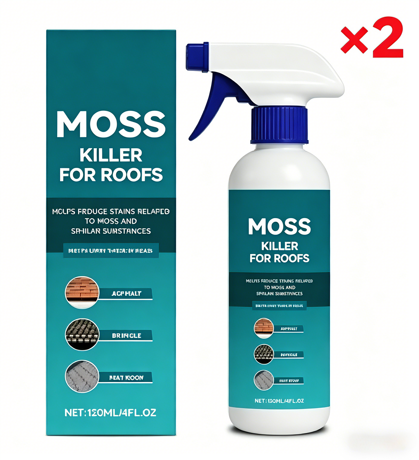 MOSSAWAY PRO – Dachmoos- und Algen-Reinigungsspray