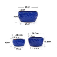 COBALTHAVEN – Vintage Handmade Ceramic Planter Set