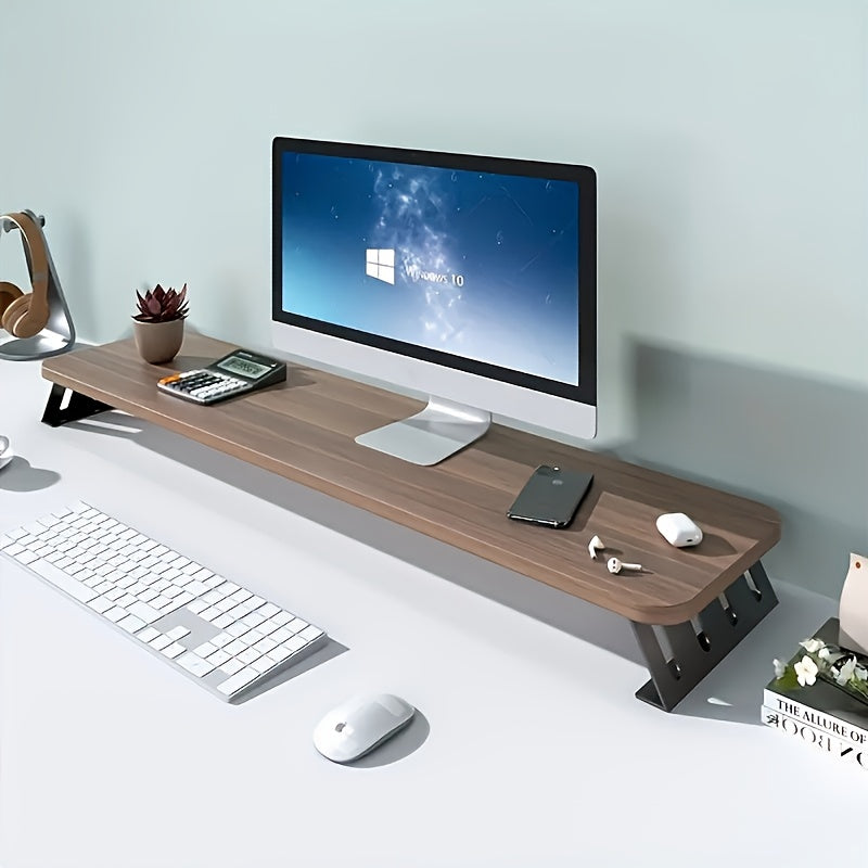 POSTUREPRO - Space-Saving Wooden Monitor Riser for Home Office & Laptop Use