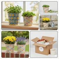 FLORALPOT – Decorative Metal Planter Set for Stylish Plant Display