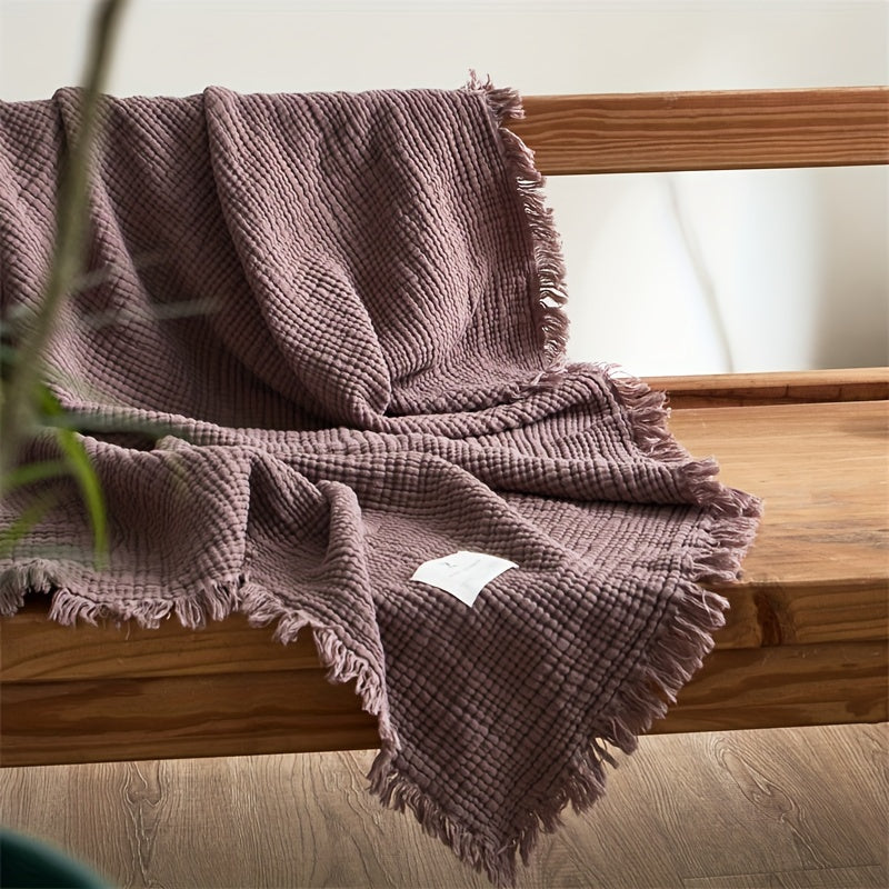 SOFTCLOUD – 4-Layer Cotton Crepe Blanket for Breathable Everyday Comfort