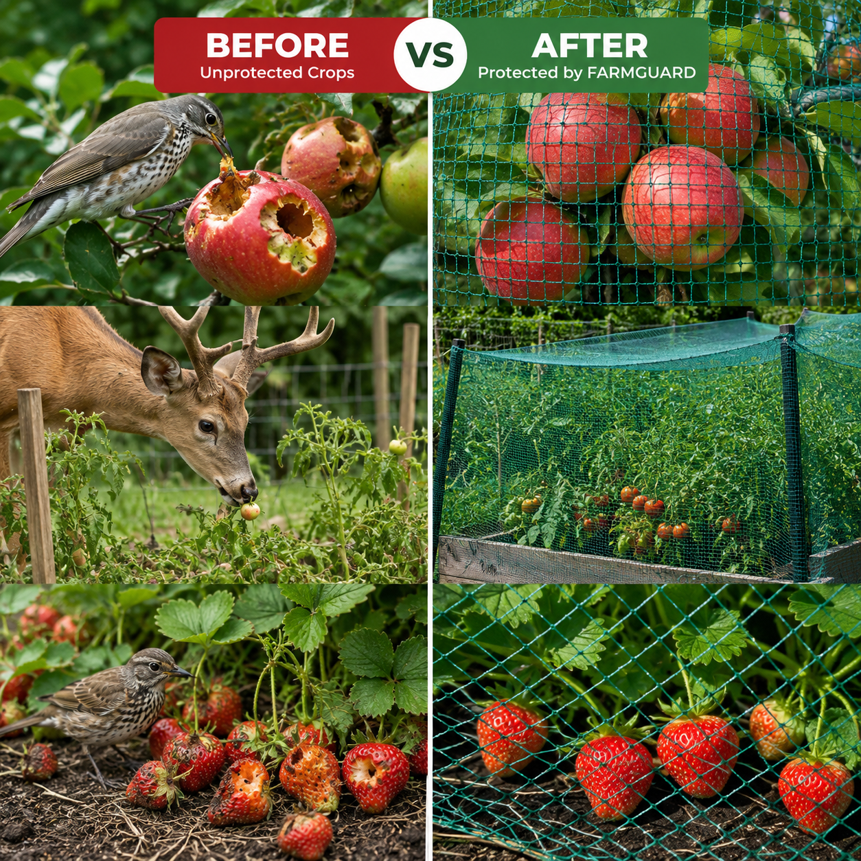 FARMGUARD - UV-Resistant Netting for Orchards, Birds & Deer