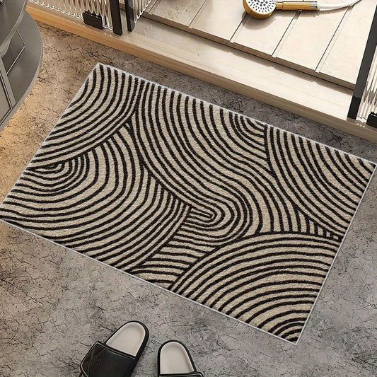 HOMESPRING - Abstract Swirl Pattern Doormat for Indoor and Outdoor Use