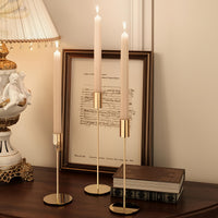 AURIC TRIO – Set of 3 Golden Iron Candlestick Holders