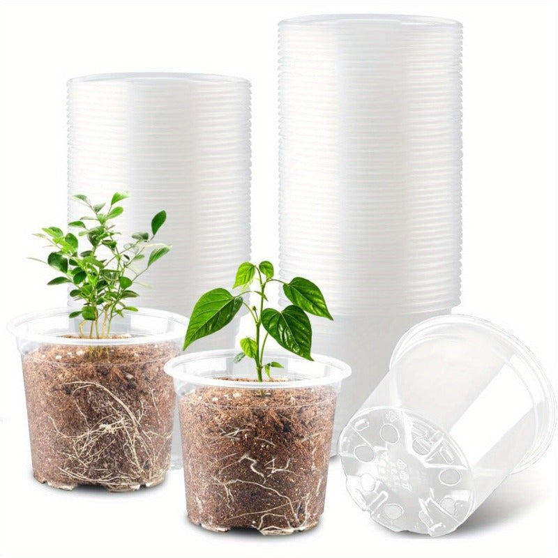 ROOTCLEAR SET – 20 Pack Transparent Nursery Pots for Easy Root Monitoring