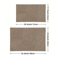 HOMEHORIZON - Geometric Striped Doormat Non-Slip Entrance Rug