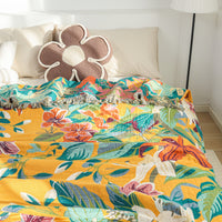 PUREBLOOM – Breathable Cotton Jacquard Summer Blanket for Cool Sleep Comfort