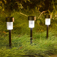 SUNELARA - Warm Ambient Solar Pathway Stake Lights for Courtyard & Lawn 12pcs