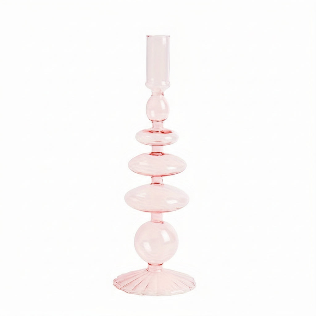 AURAVINE - Minimalist Glass Candle Holder Vase Decorative Art Piece