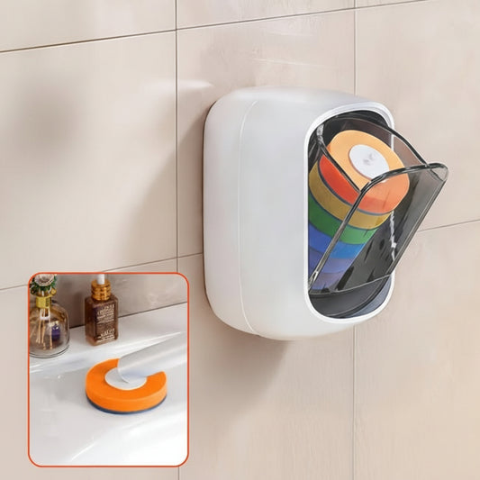 CLEANHUB - Space-Saving Toilet Brush with Durable Plastic Base