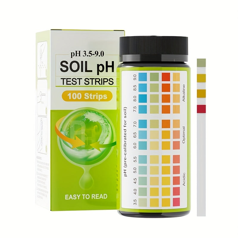 SOILCHECK – 100 Soil pH Test Strips for Accurate Garden & Lawn Care