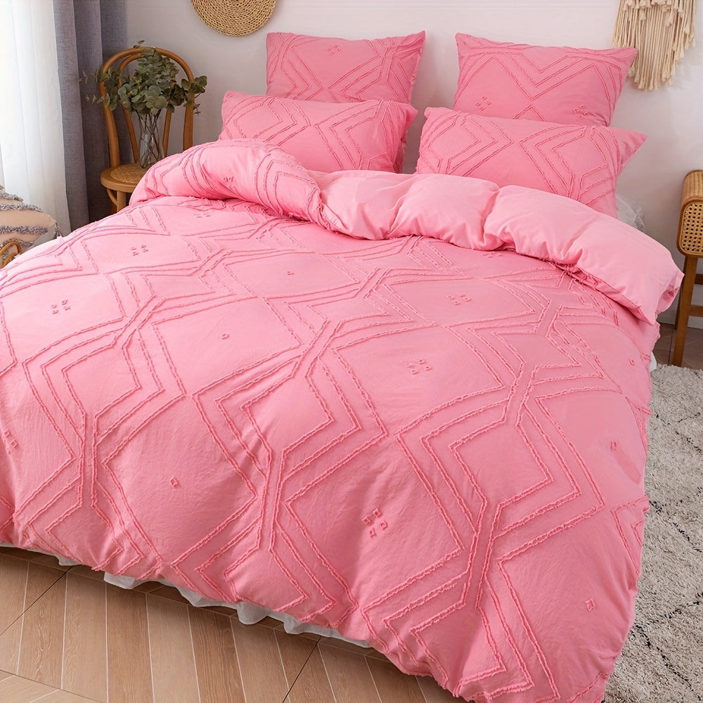 BOHOTUFT – Grid Tufted Soft Bedding Duvet Cover Set