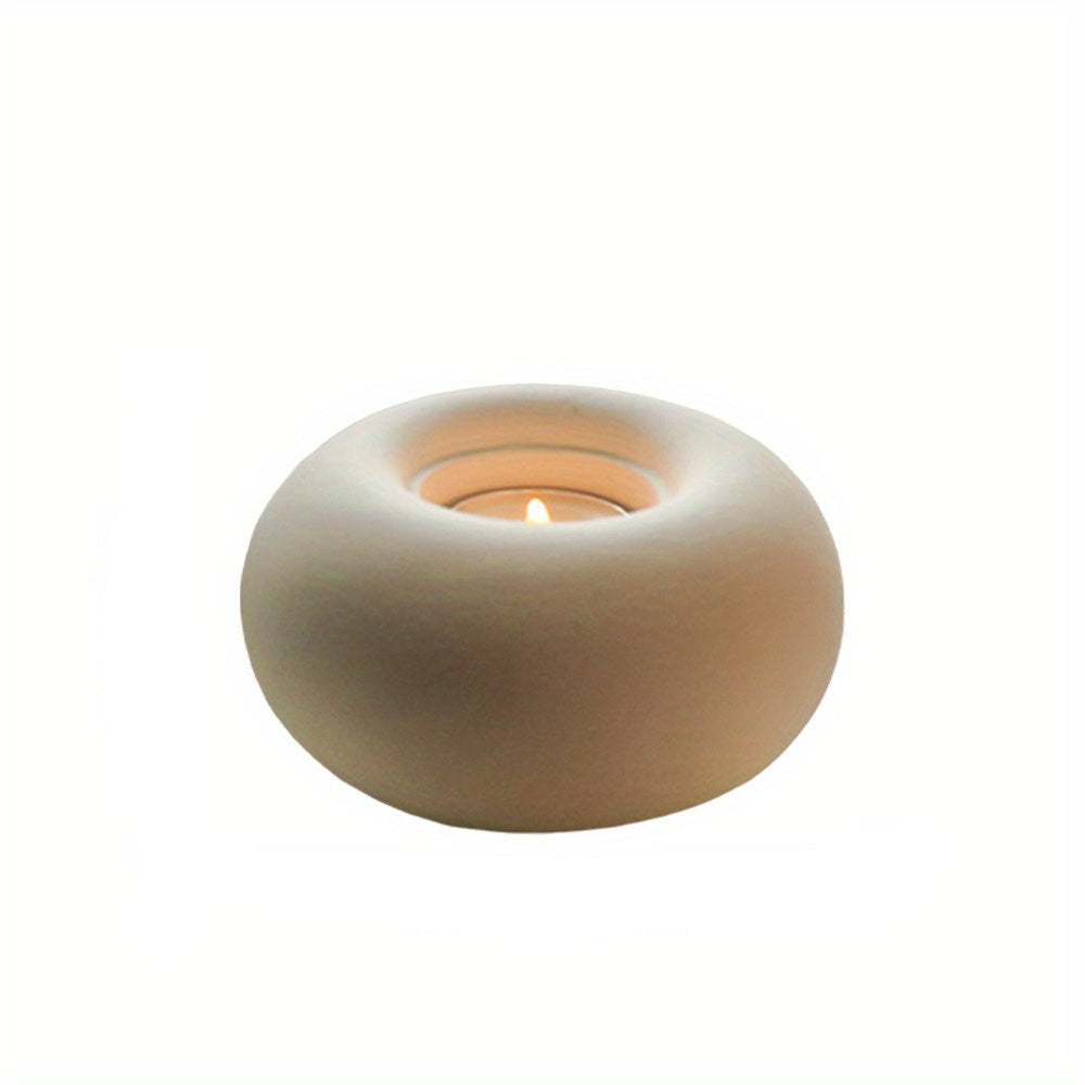 CIRCADIA WHITE – Ceramic Donut Candle Holder