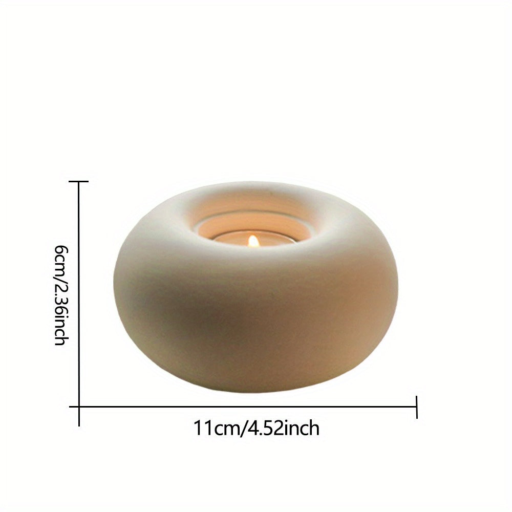 CIRCADIA WHITE – Ceramic Donut Candle Holder