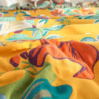 PUREBLOOM – Breathable Cotton Jacquard Summer Blanket for Cool Sleep Comfort