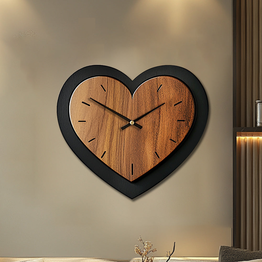 TIMBERHEART – Rustic Wooden Wall Clock Accent