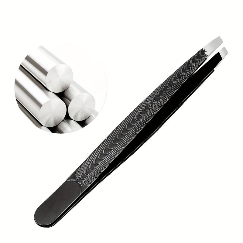 CHICPOISE - High-Precision Black Angled Eyebrow Tweezers