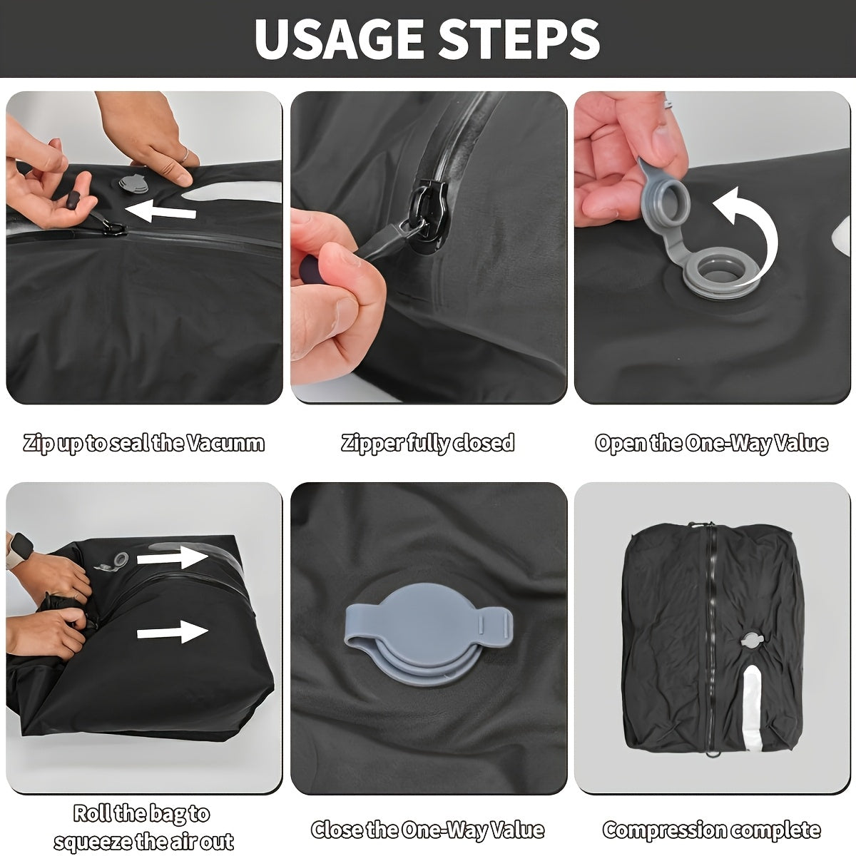 COMPRESSPACK – Reusable Vacuum Travel Bags for Space-Saving Packing