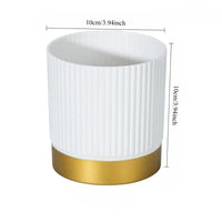 NORDIPOT – Modern Striped Planter for Elegant Indoor Plant Display