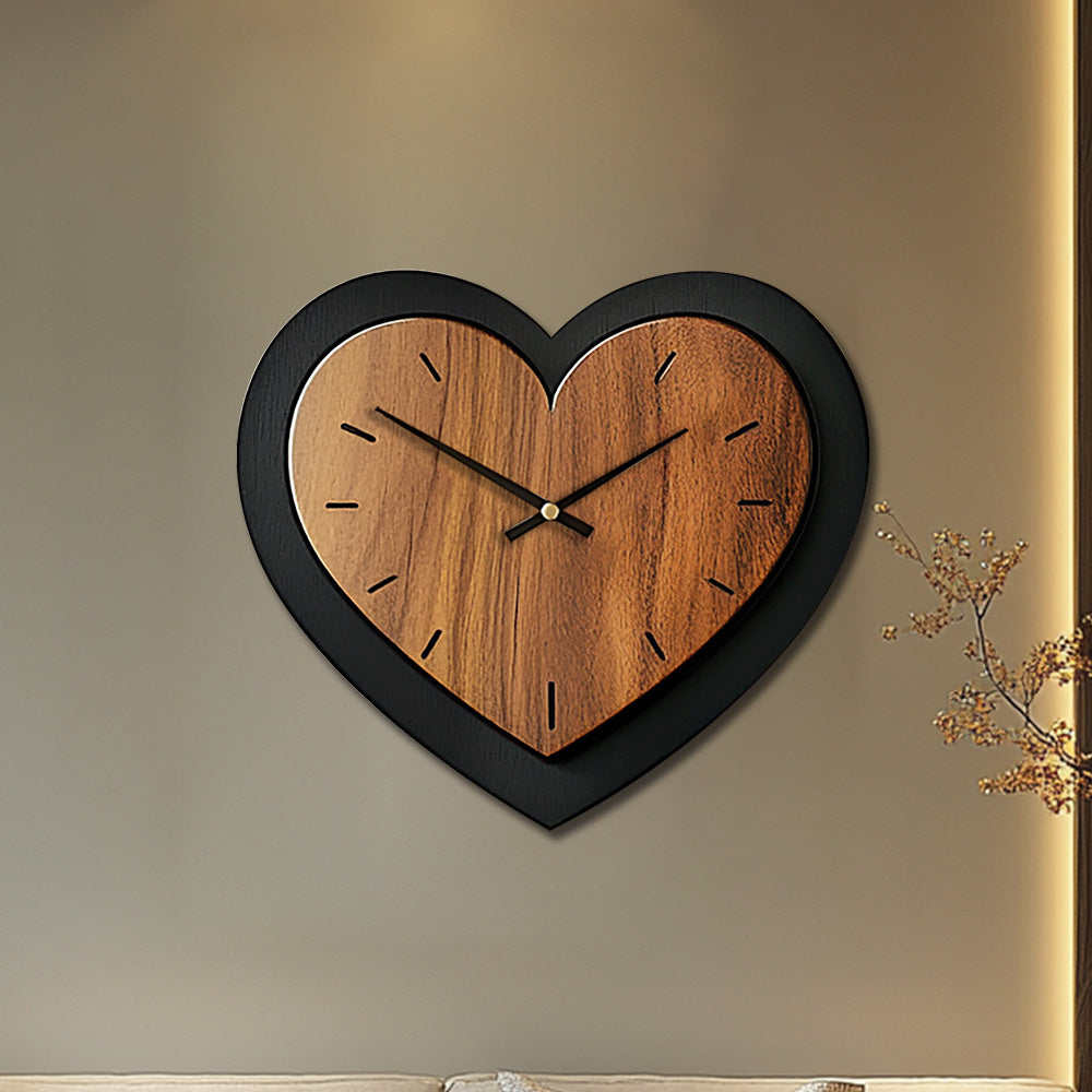 TIMBERHEART – Rustic Wooden Wall Clock Accent
