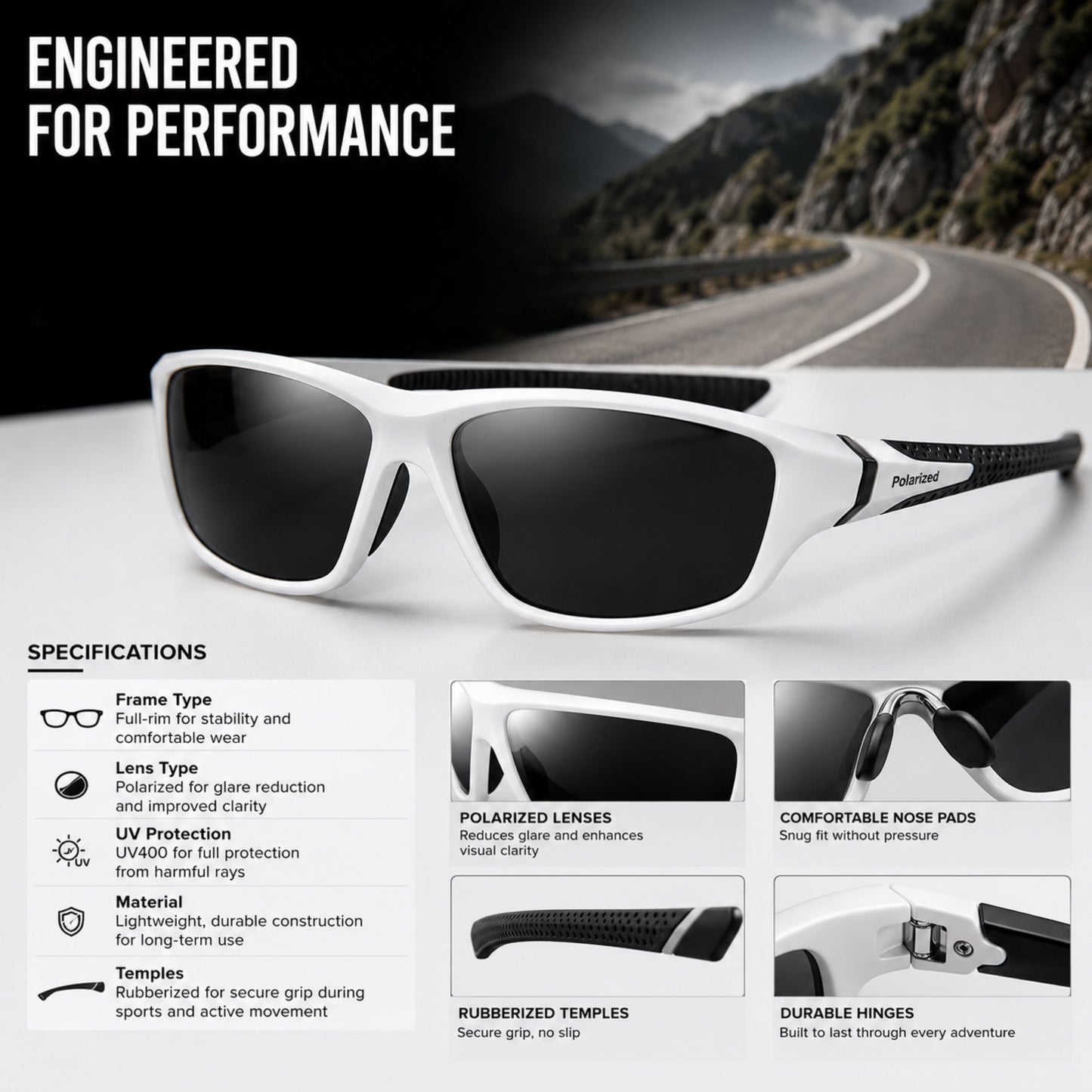 GLAREBLOCK – Polaryzacyjne okulary sportowe z ochroną UV400
