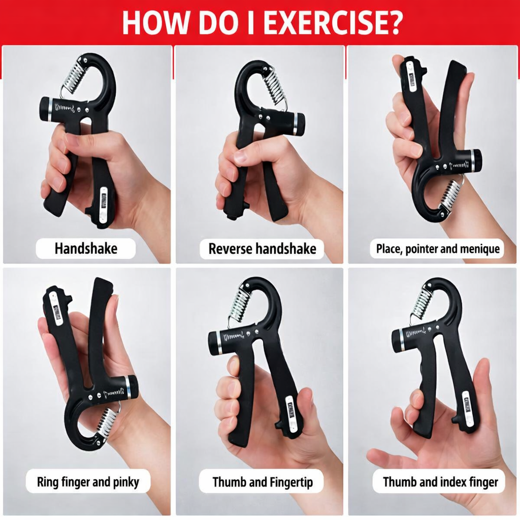GRIPFORCE – Adjustable Hand Strength Trainer Set for Grip and Finger Training
