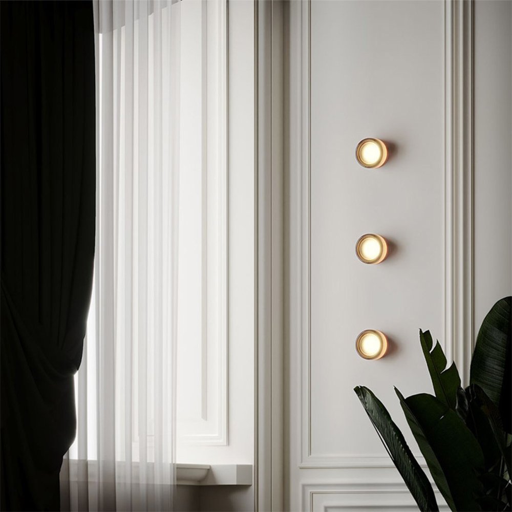 ILLUMINEX - Designer Dimple Glass LED Wall Sconce for Modern Interiors