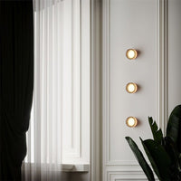 ILLUMINEX - Designer Dimple Glass LED Wall Sconce for Modern Interiors
