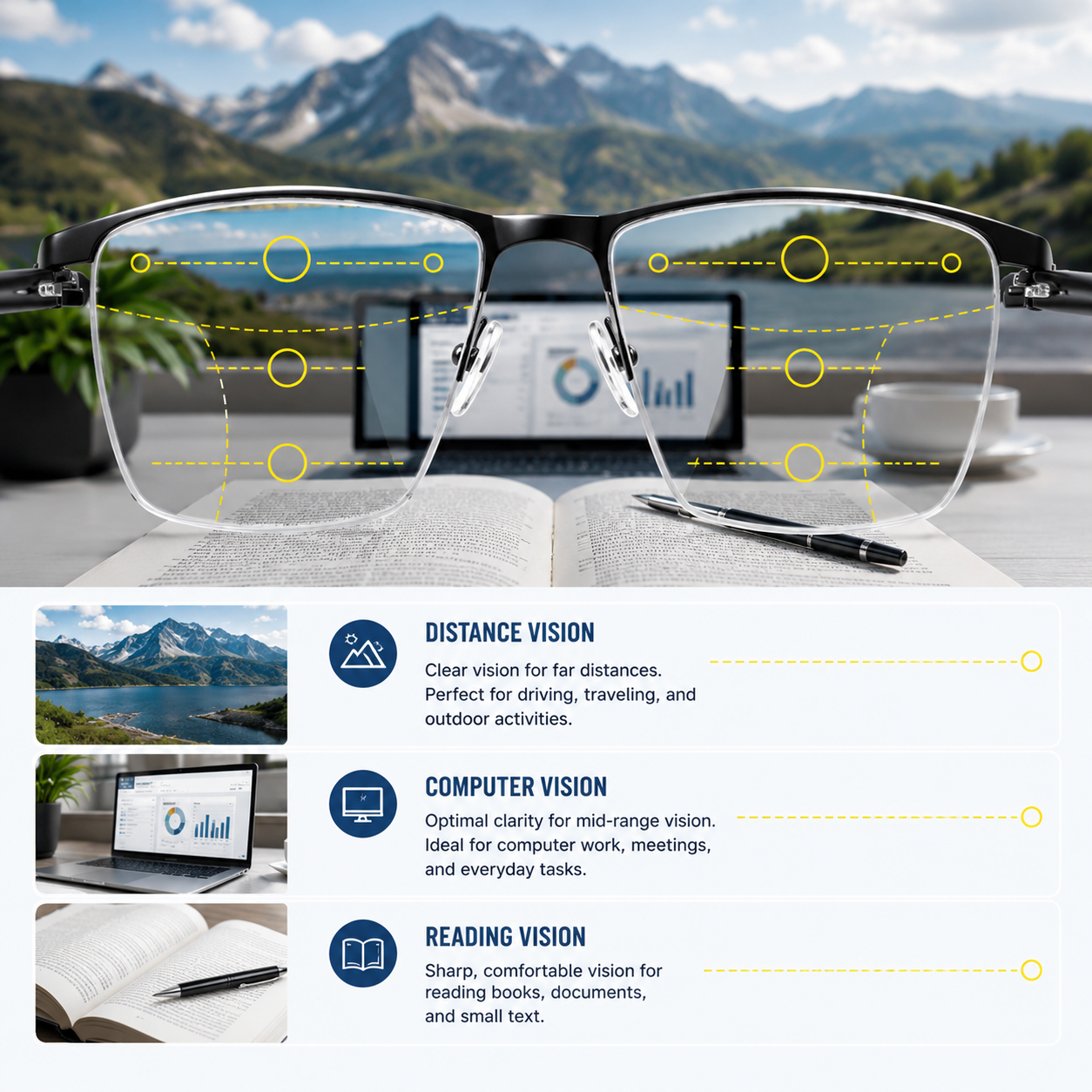 OPTIVISTA – Brille für klare Sicht in allen Entfernungen