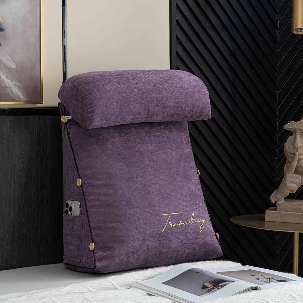 COMFYLUX – Elegant Backrest Pillow for Bedtime Reading Comfort