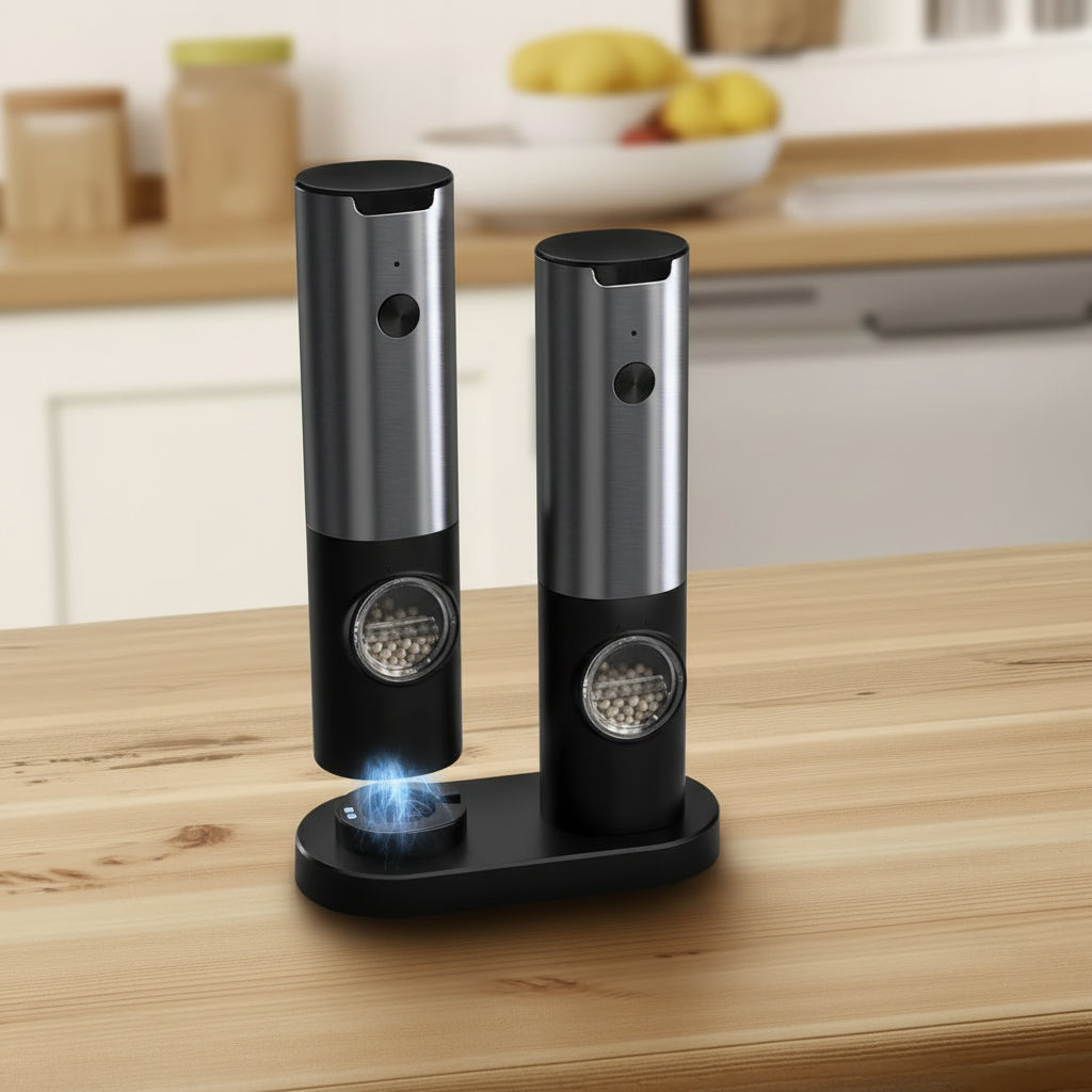 SPICEFLOW – Rechargeable Salt and Pepper Grinder Set for Modern Kitchens