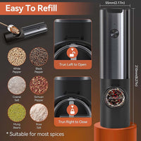 SPICEFLOW – Rechargeable Salt and Pepper Grinder Set for Modern Kitchens