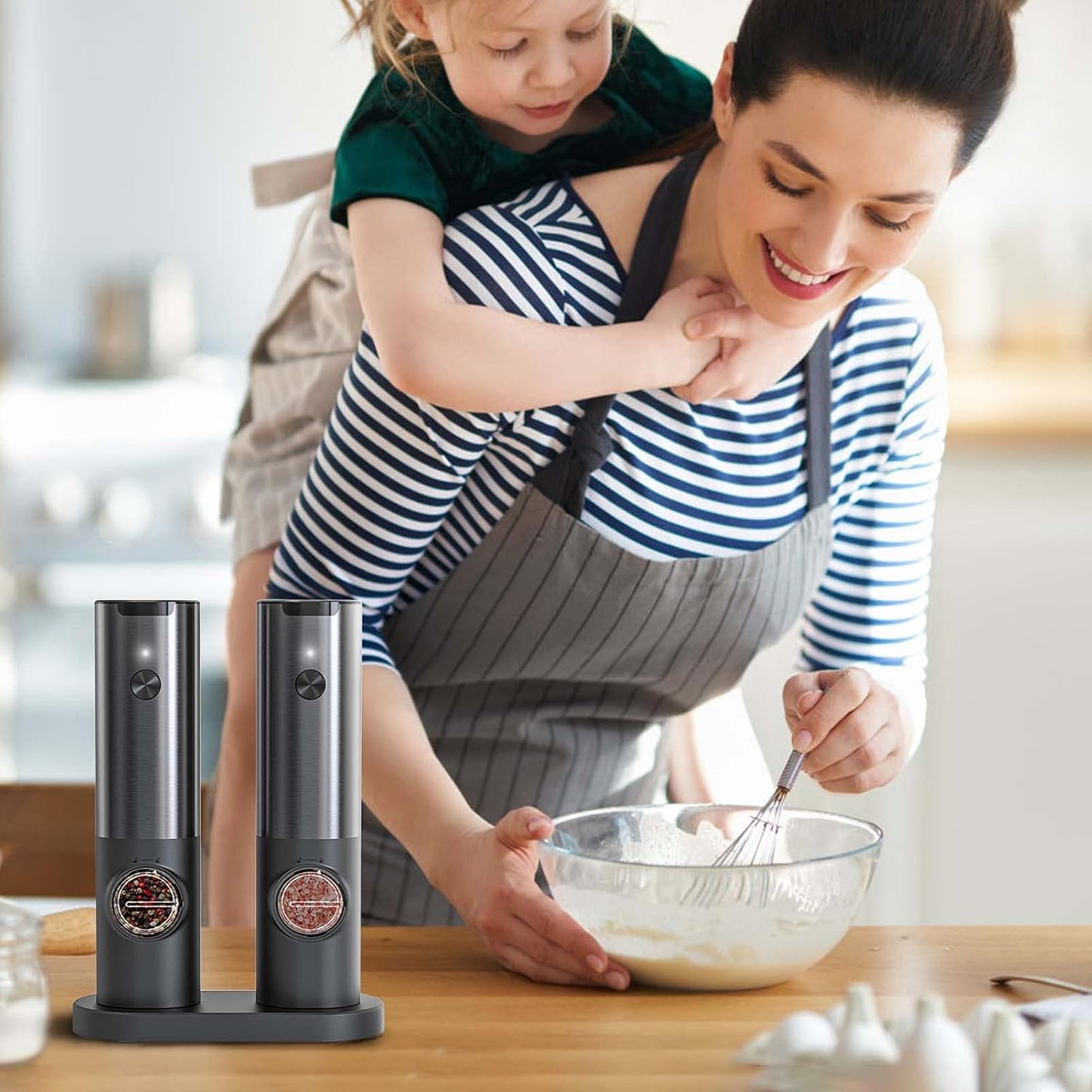 SPICEFLOW – Rechargeable Salt and Pepper Grinder Set for Modern Kitchens
