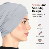 TURBANLUXE – Soft Stretch Turban Cap for Everyday Elegance