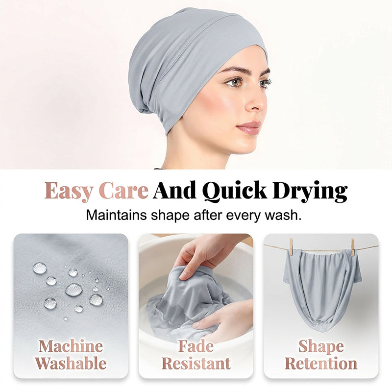 TURBANLUXE – Soft Stretch Turban Cap for Everyday Elegance