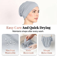 TURBANLUXE – Soft Stretch Turban Cap for Everyday Elegance