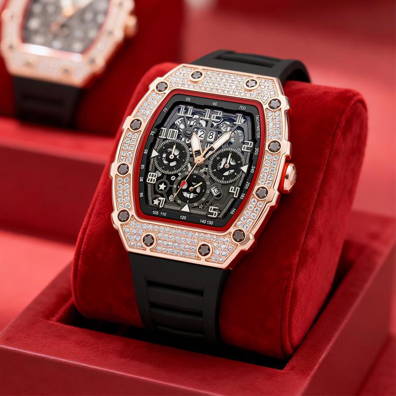 CRYSTALFORGE – Luxury Timepiece with Elegant Rhinestone Detailing