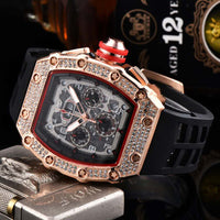 CRYSTALFORGE – Luxury Timepiece with Elegant Rhinestone Detailing