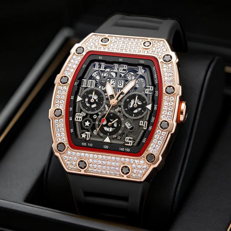 CRYSTALFORGE – Luxury Timepiece with Elegant Rhinestone Detailing